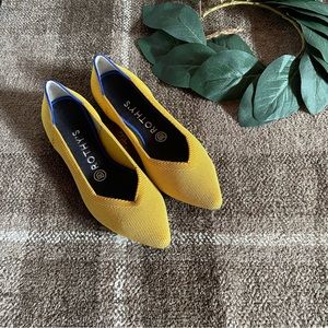 Rothy's the point marigold yellow shoes 7